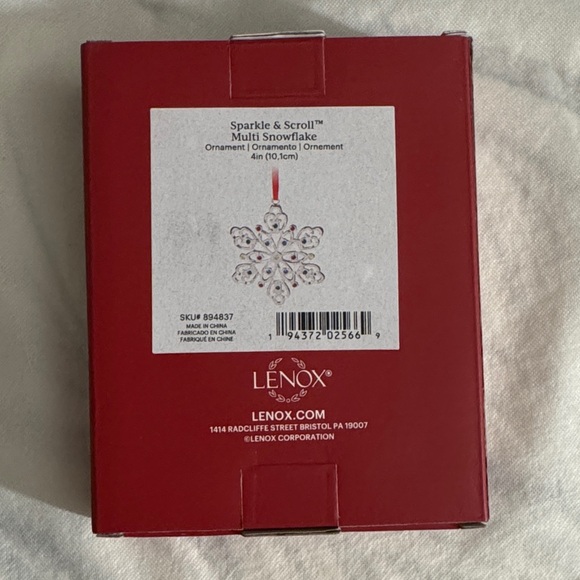 Lenox Sparkle & Scroll Multi Snowflake Ornament - New In the Box ✨ - Picture 2 of 4